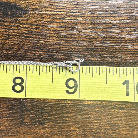 Sterling Silver 925 Snowflake Illusion Stone Pendant Necklace Size 18" Length - Picture 13 of 16